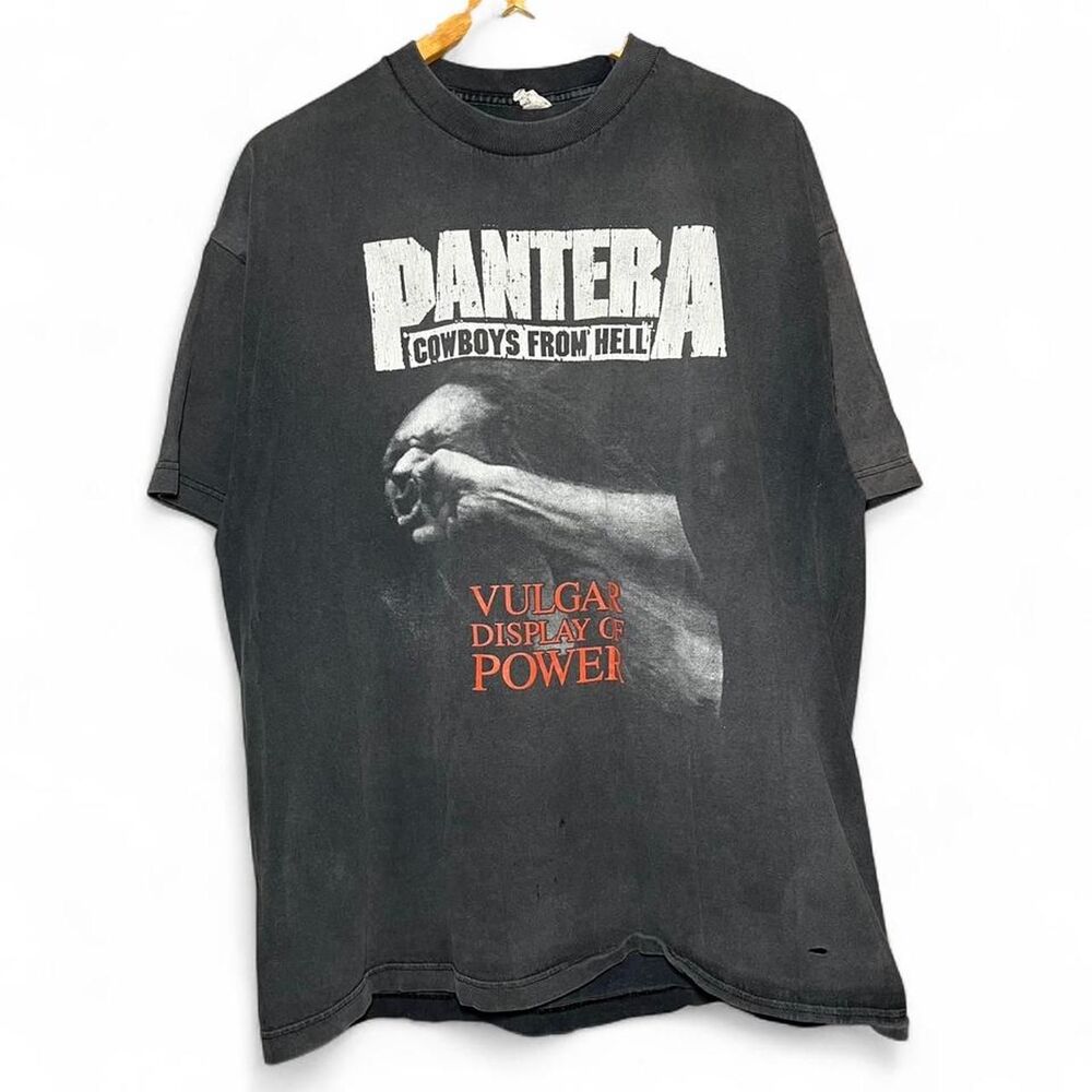 Vintage 00s Pantera Cowboys from Hell Stronger Than Hell Grunge Band T Size XL